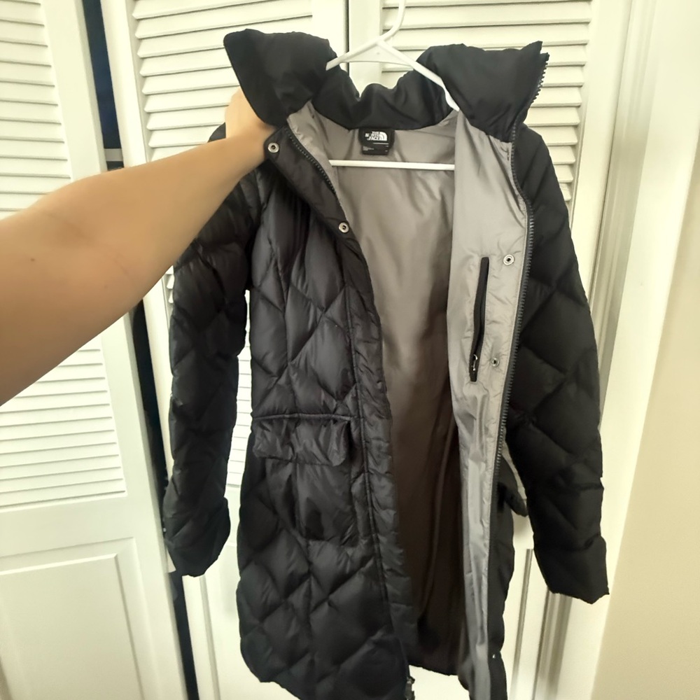 The North Face Women's Black Long Quilted Puffer Coat